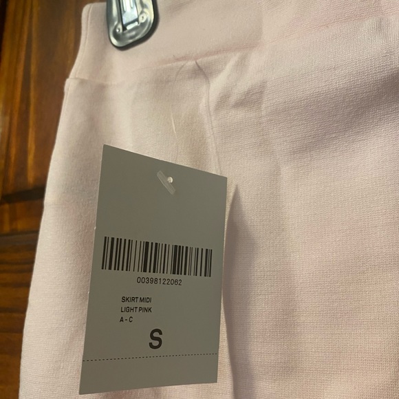 NWT Forever 21 F21 Light Pale Pink High-Slit Bodycon Midi Pencil Pull-On Skirt S - Picture 12 of 14